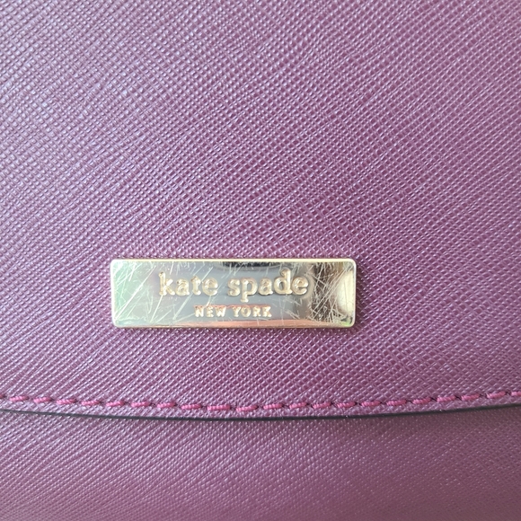 Kate Spade Deep Plum Saffiano Leather Crossbody Bag - Picture 4 of 7